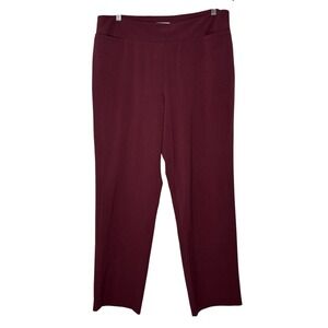 Kim Rogers Women's Pull‎ On Casual Pants Trousers Burgundy Size 16
